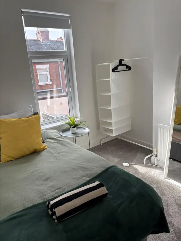 Double bedroom freshly made up, Belfast